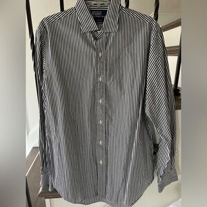 Polo by Ralph Lauren Black and White Striped Men's Shirt